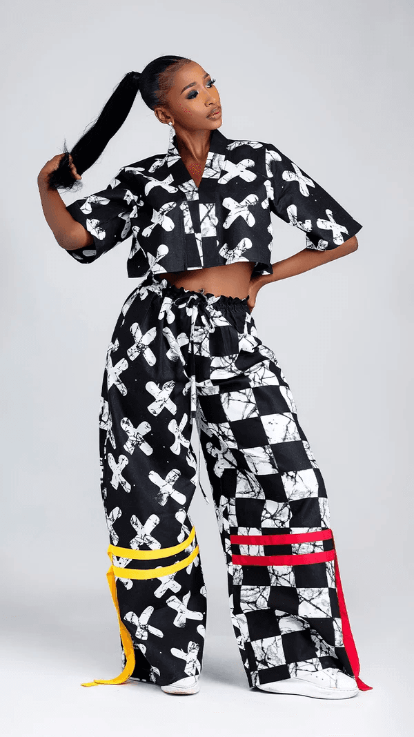 Mono Checkered Co-ord Set